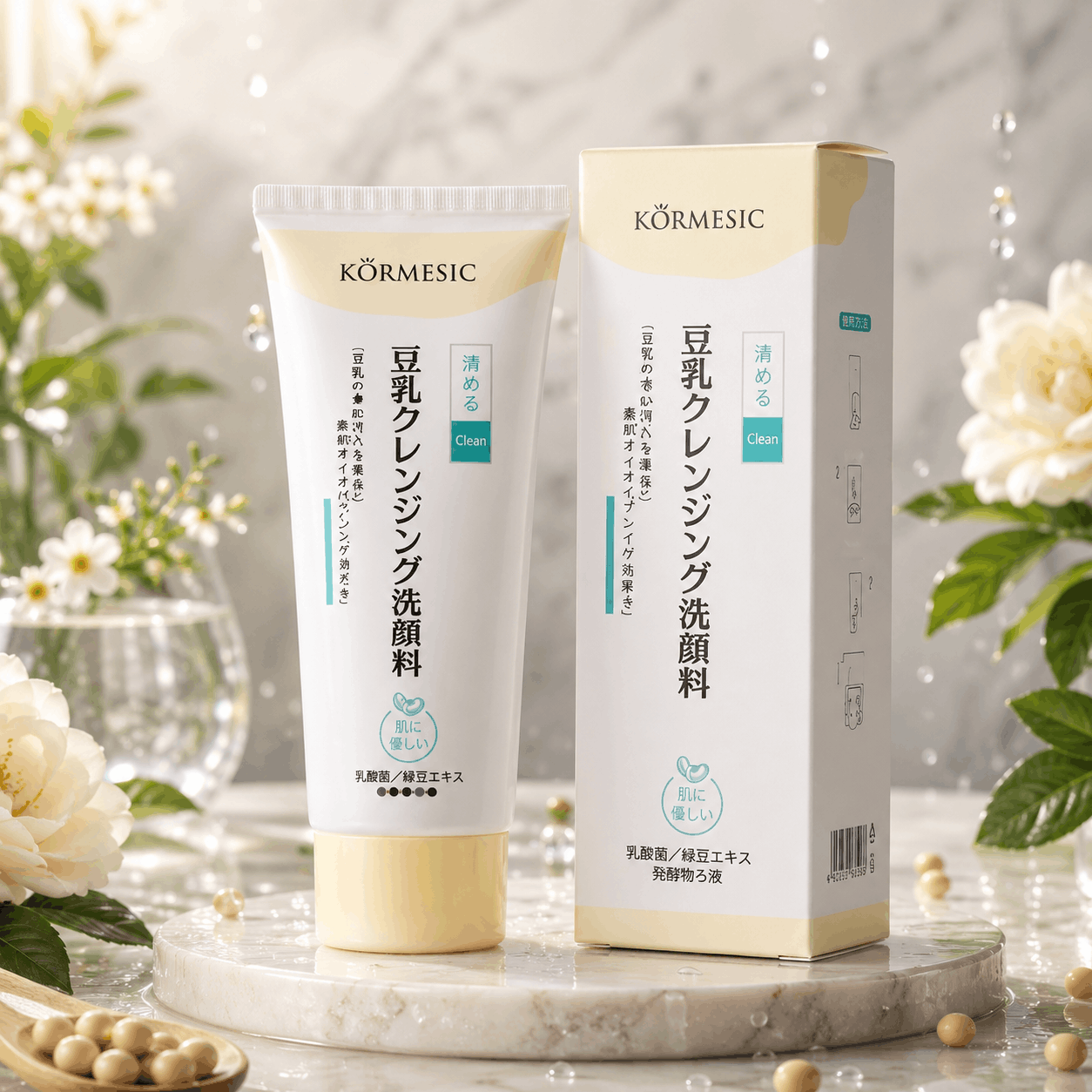 KORMESIC Professional Clear & Gentle Soy Milk Cleansing Face Wash