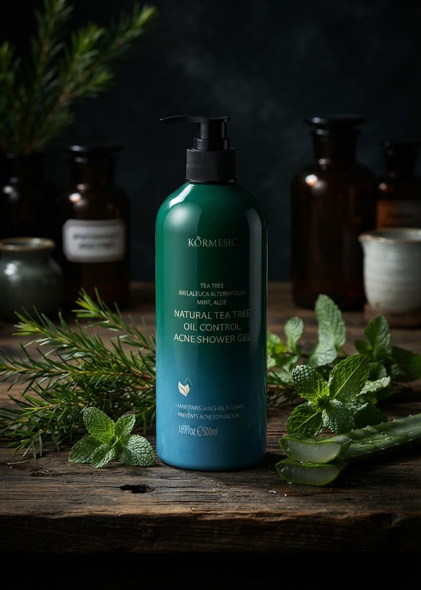 KORMESIC Professional Natural Tea Tree Oil Control Acne Shower Gel 500ml