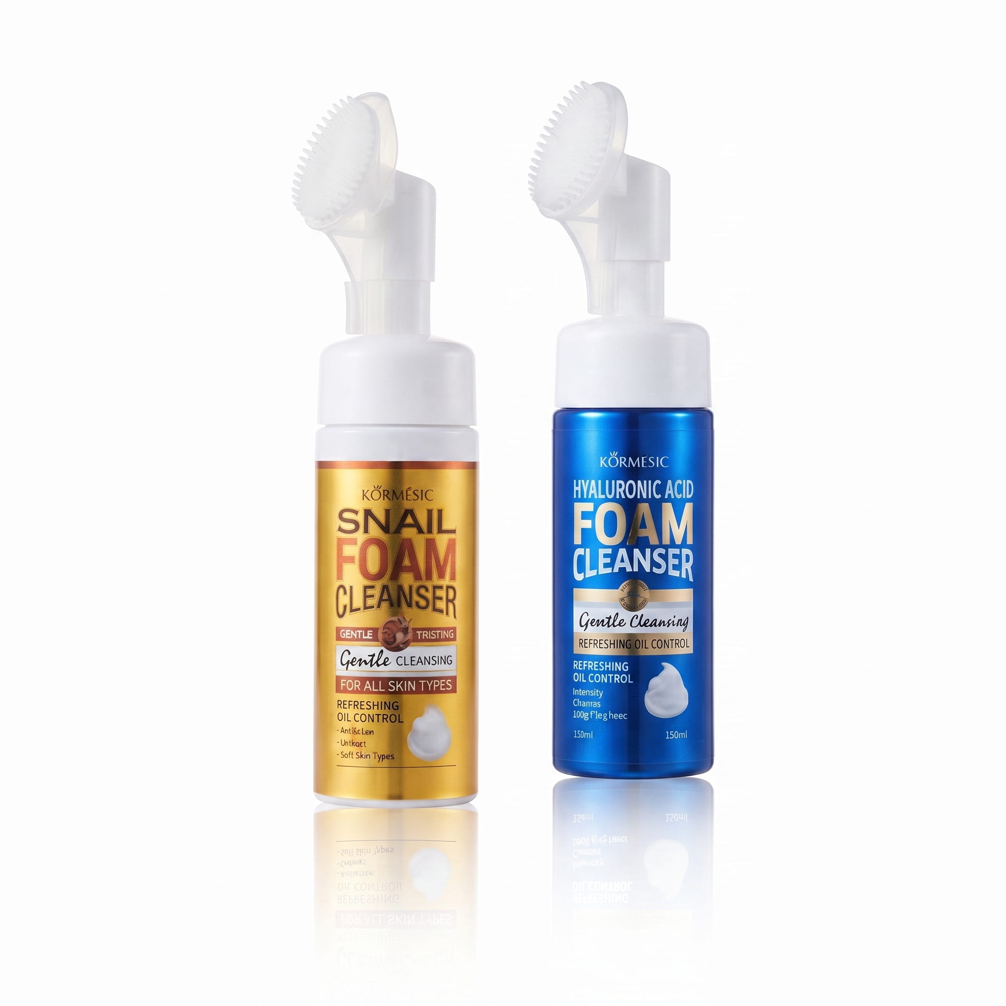 KORMESIC Professional Duo Foam Cleanser Set (Snail & Hyaluronic Acid) 150ml